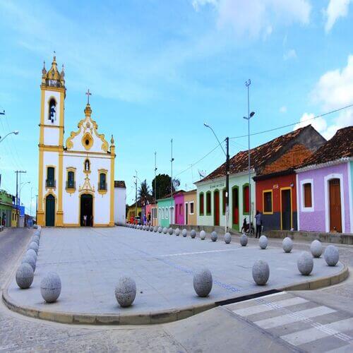 Centro histórico na Praia do Francês