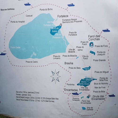 mapa da ilha do mel