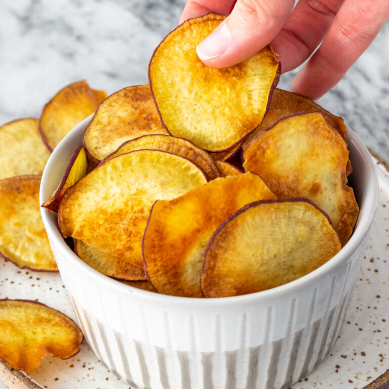 Chips de batata doce na airfryer