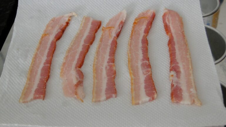 Bacon crocante de microondas