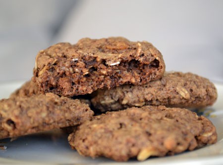 Cookies de granola na airfryer