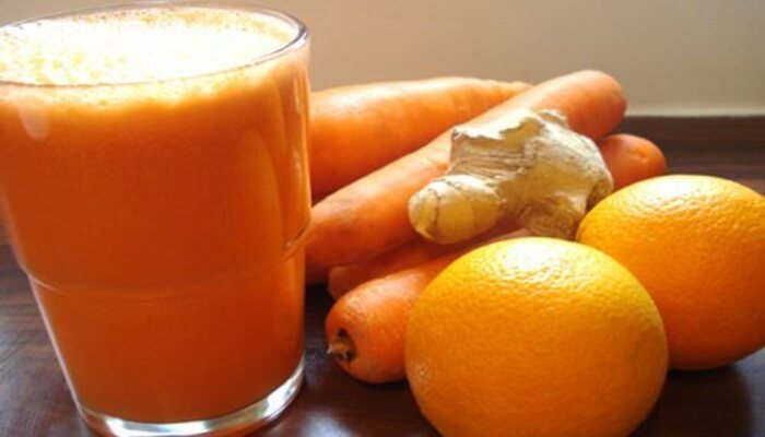 Suco detox de laranja com gengibre